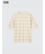 エアリズムコットンオーバーサイズボーダーTシャツ