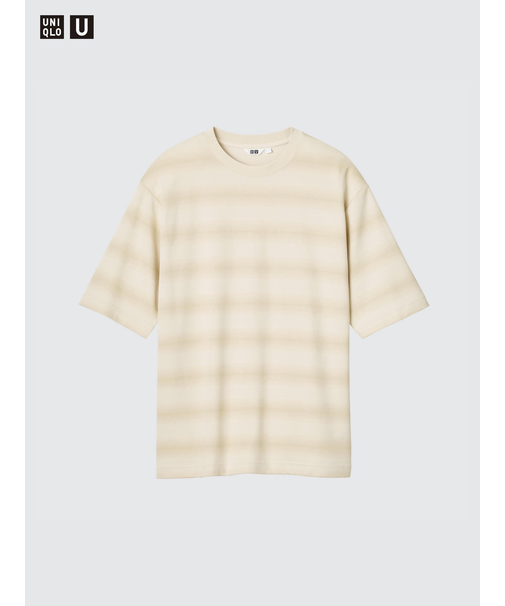エアリズムコットンオーバーサイズボーダーTシャツ