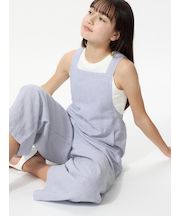 GIRLS リネンブレンドサロペット