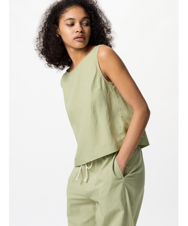 リネンブレンドブラウス/ノースリーブ