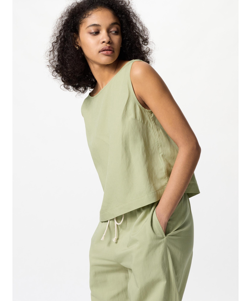 リネンブレンドブラウス/ノースリーブ