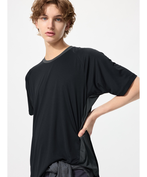 UNIQLO ドライシャツ ユニクロ ドライEXTシャツ 速乾 ピンク メッシュ 温