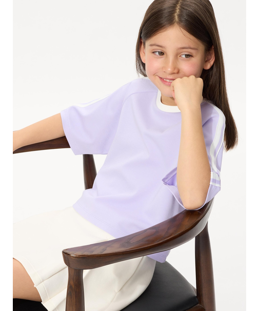 GIRLS エアリズムコットンクロップドTシャツ