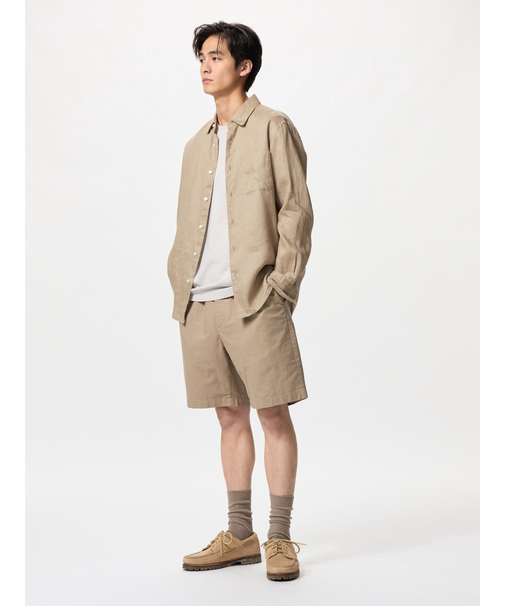 リネンブレンドイージーショーツ