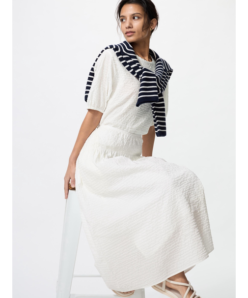 シアサッカーボリュームスカート/丈短め