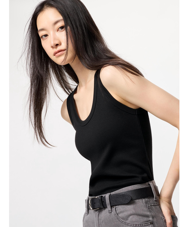 ソフトリブタンクトップ