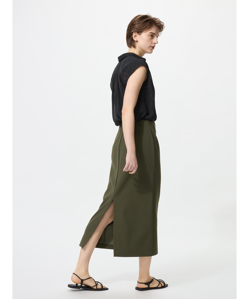 桃太郎です♪UNIQLO ストレッチダブルフェイスナロースカート＋ ダブルフェイスナロースカート｜ユニクロの通販｜&mall（アンド