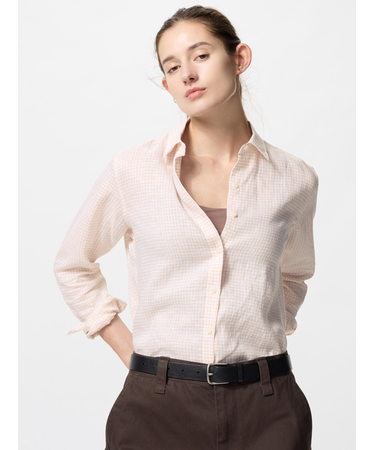 プレミアムリネンシャツ/ギンガム