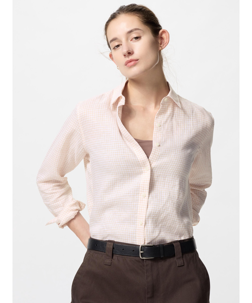 プレミアムリネンシャツ/ギンガム