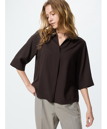 レーヨンスキッパーブラウス/7分袖