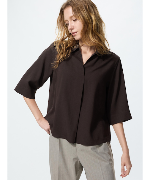 レーヨンスキッパーブラウス/7分袖