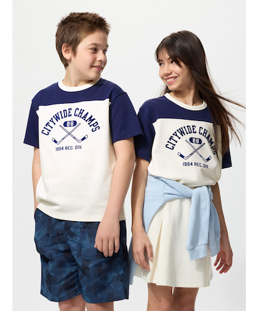 エアリズムコットングラフィッククルーネックTシャツ