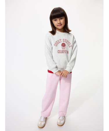 GIRLS ドライスウェットカーブパンツ