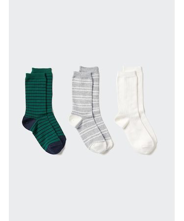 ソックス/3足組/ストライプ