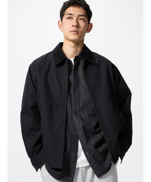 【新品】ユニクロU ジップアップショートブルゾン　ブラック 2XL XXL ジップアップショートブルゾン｜ユニクロの通販｜&mall（アンド