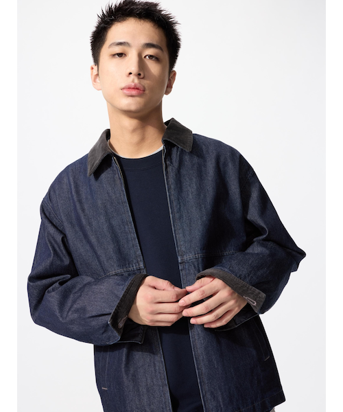 UNIQLO U ジップアップショートブルゾン ジップアップショートブルゾン/デニム｜ユニクロの通販｜&mall