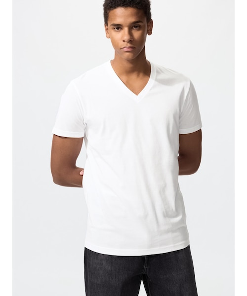 ドライカラーVネックTシャツ｜ユニクロの通販｜&mall（アンドモール