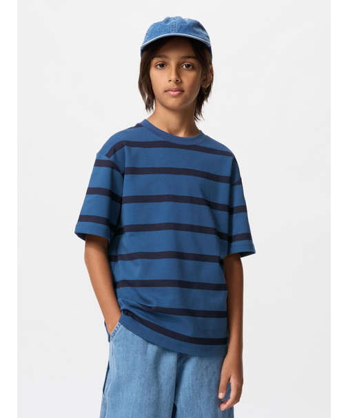 エアリズムコットンボーダークルーネックTシャツ