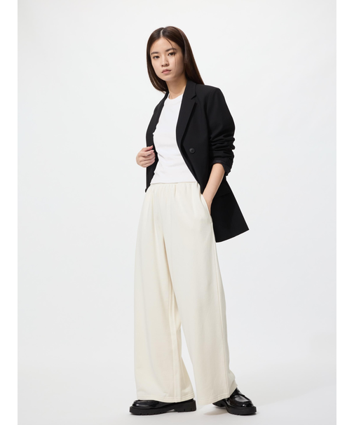 スウェットワイドパンツ/丈短め