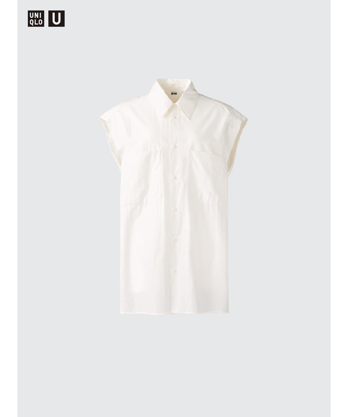 MARK & LONA ノースリーブシャツ 36 セール】Cut-off edge design pigment sleeveless T-shirt
