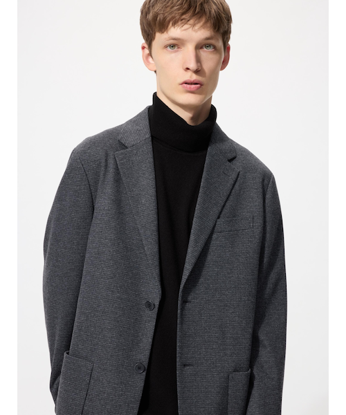 ブラッシュドジャージージャケット/チドリ｜ユニクロの通販｜&mall