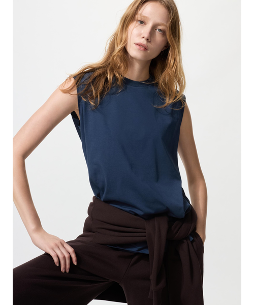 エアリズムコットンT/ノースリーブ｜ユニクロの通販｜&mall（アンド