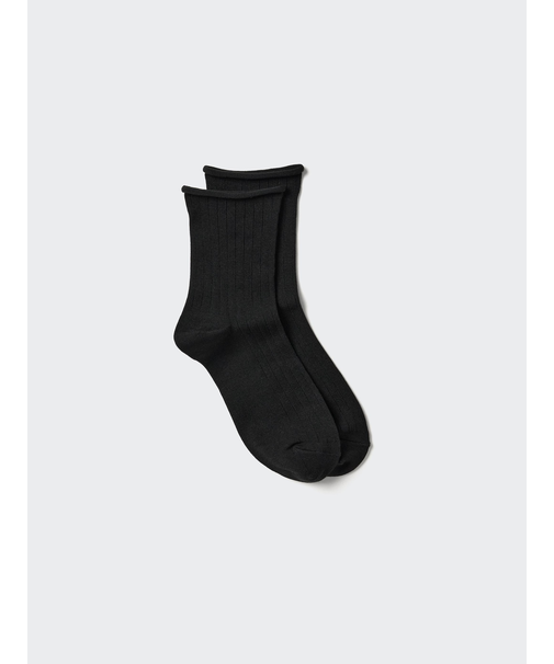 ヒートテックソックス/リブトップロール