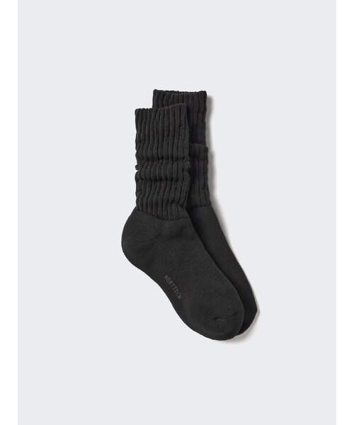 通学用 黒ソックス・ヒートテック ヒートテックソックス/ルーズ｜ユニクロの通販｜&mall（アンドモール