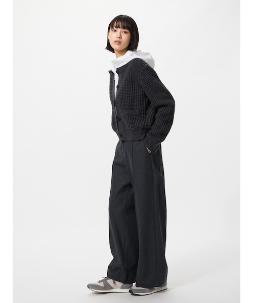 ブラッシュドジャージーワイドパンツ｜ユニクロの通販｜&mall（アンド