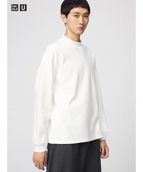 ブラッシュドモックネックTシャツ/長袖｜ユニクロの通販｜&mall