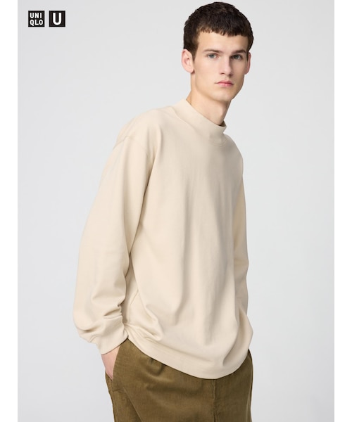 ブラッシュドモックネックTシャツ/長袖｜ユニクロの通販｜&mall
