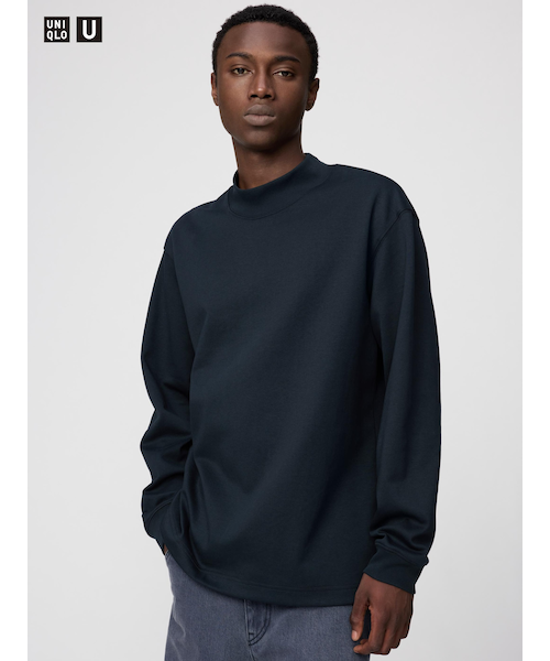 ブラッシュドモックネックTシャツ/長袖｜ユニクロの通販｜&mall