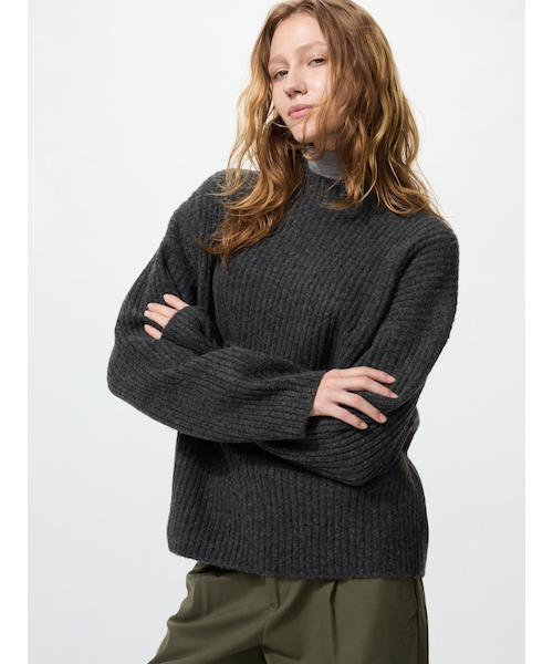 slopeslow モックネックセーター　L レース モックネック ニット[品番：LCLW0003010]｜レース
