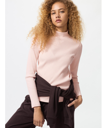 リブハイネックT/長袖