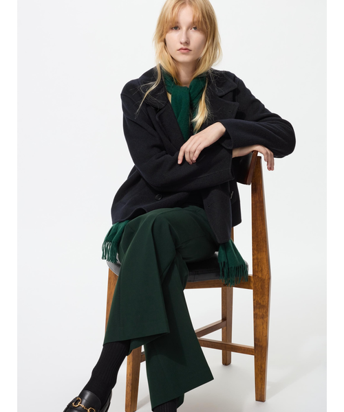 ダブルフェイスショートコートリラックスフィット｜ユニクロの通販