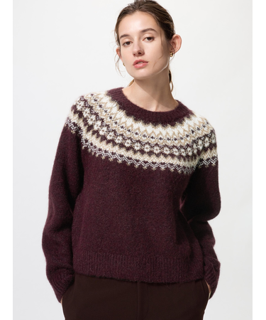 フラッフィクルーネックセーター