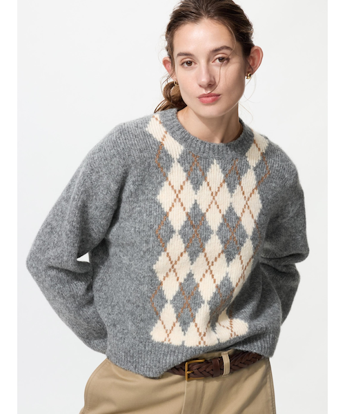 フラッフィクルーネックセーター｜ユニクロの通販｜&mall