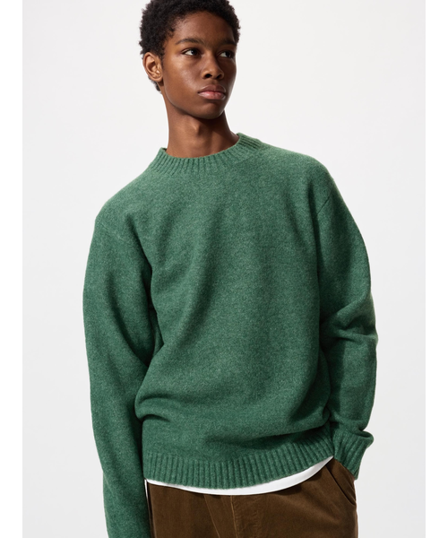 スフレヤーンクルーネックセーター｜ユニクロの通販｜&mall（アンド