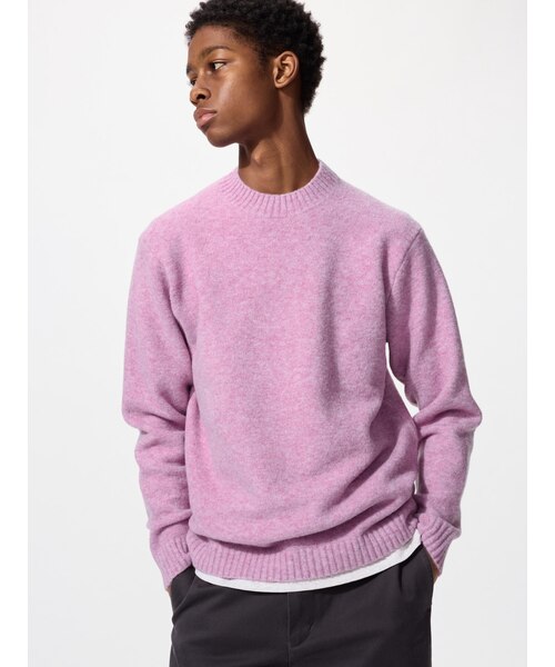 スフレヤーンクルーネックセーター｜ユニクロの通販｜&mall（アンド
