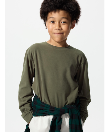 フリースクルーネックTシャツ