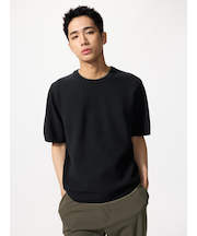 ウォッシャブルミラノリブニットTシャツ