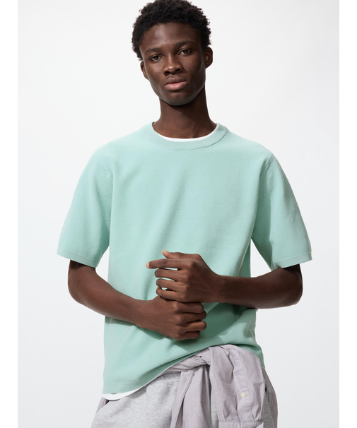 ウォッシャブルミラノリブニットTシャツ