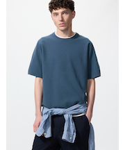 ウォッシャブルミラノリブニットTシャツ