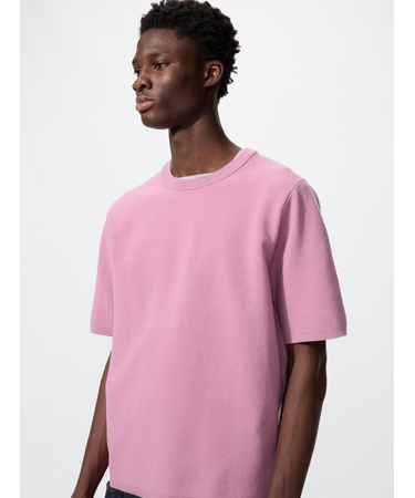 ウォッシャブルミラノリブニットTシャツ