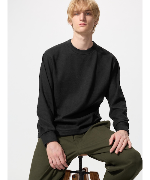 ソフトニットフリースクルーネックT｜ユニクロの通販｜&mall（アンド