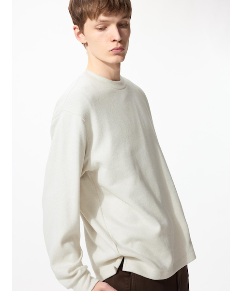 ソフトニットフリースクルーネックT｜ユニクロの通販｜&mall（アンド