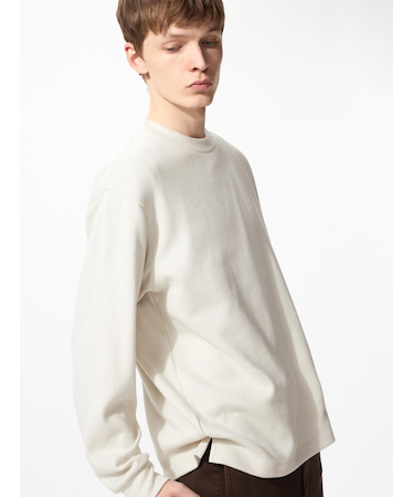 ソフトニットフリースクルーネックT