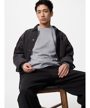 ソフトニットフリースクルーネックT