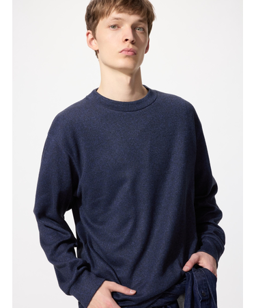 ソフトニットフリースクルーネックT