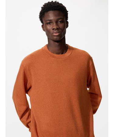 ソフトニットフリースクルーネックT